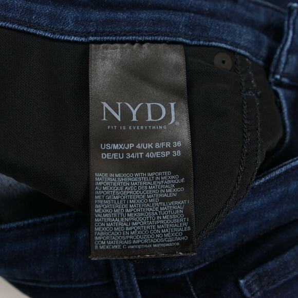 NYDJ Slim Straight Stretch Curves 360 Dark Wash Jeans Womens Sz 4 - Picture 12 of 13